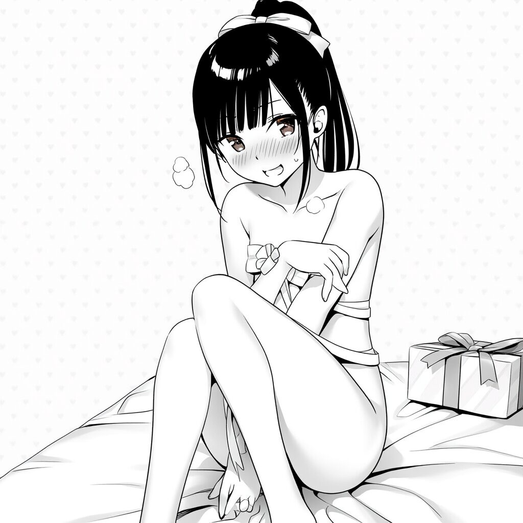谷口みつきは体にリボンを巻いている