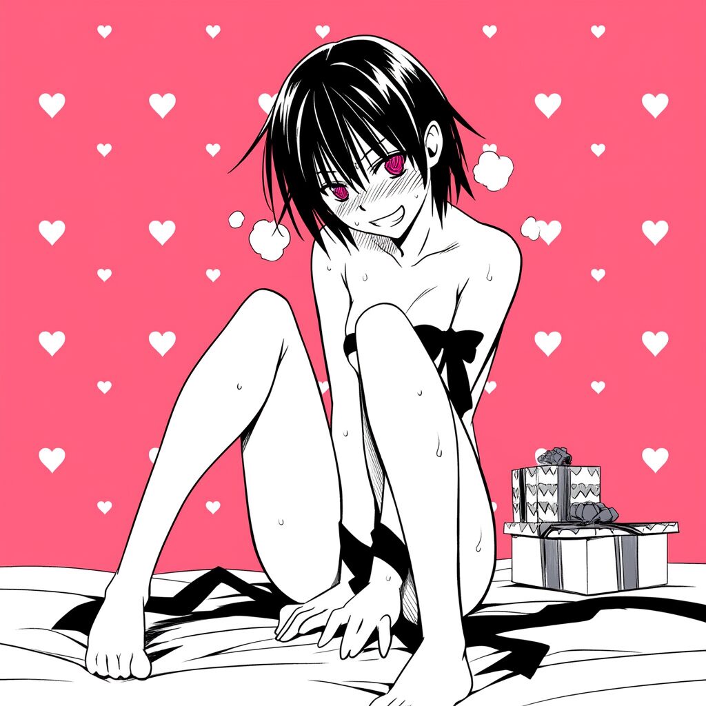 女騎士は体にリボンを巻いている