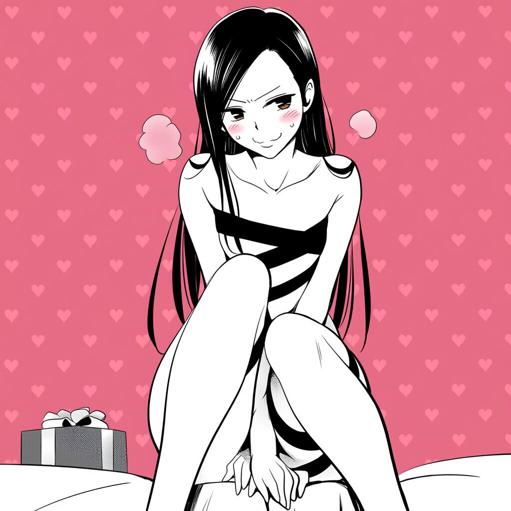 祈守ゆずはは体にリボンを巻いている