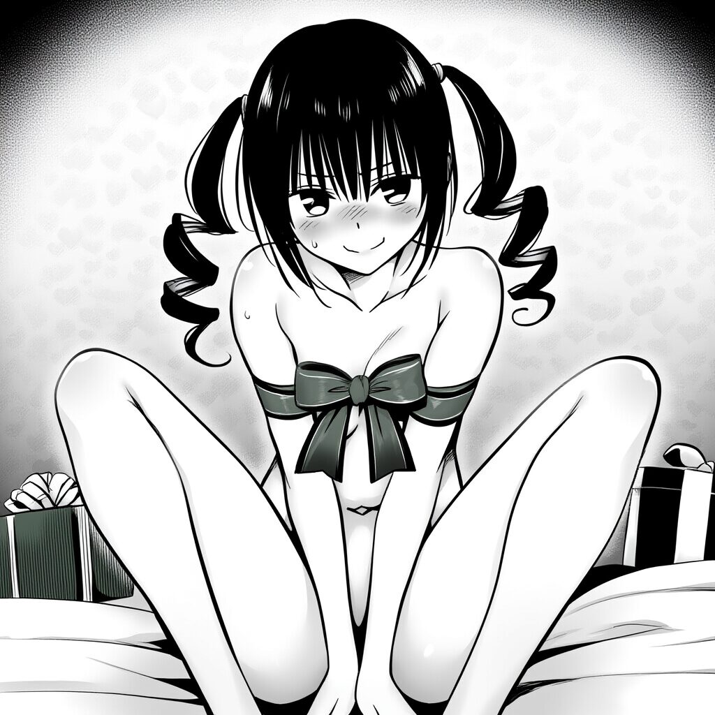 ツインテ娘は体にリボンを巻いている