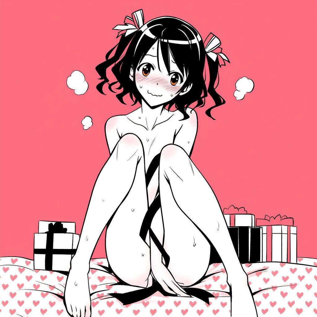 歌原みつきは体にリボンを巻いている