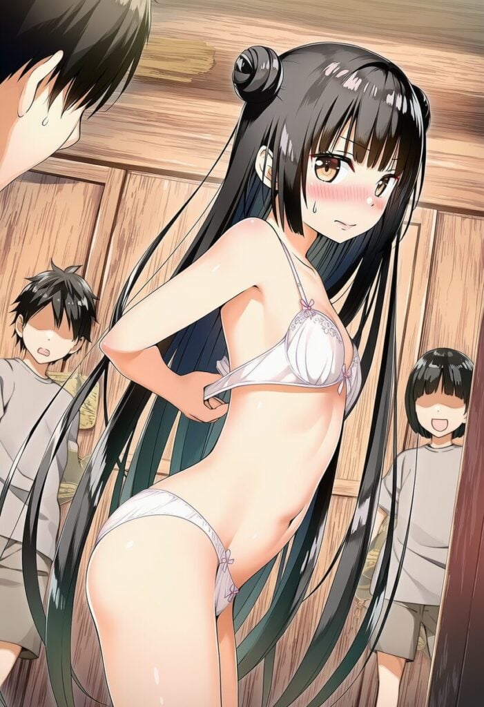 002-友華りんは男湯の更衣室でブラを外そうとしている-7797626