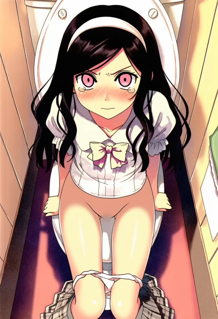 朝霧ことは: toilet, bottomless, nsfw, undressed skirt and panty around h