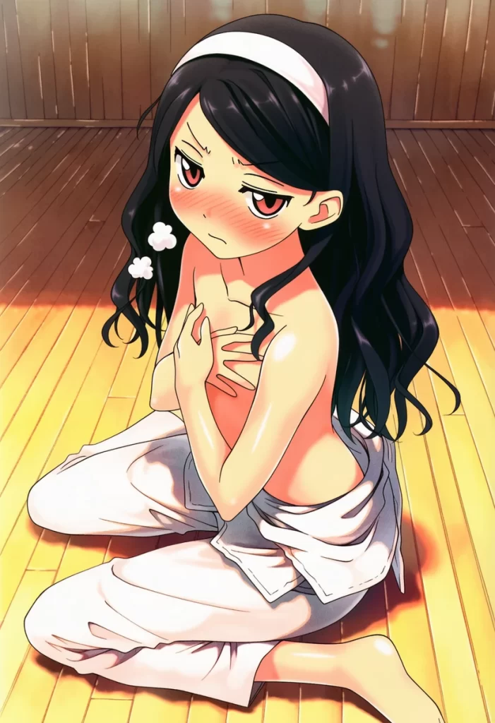 朝霧ことは: a girl, white judo uniform, old wooden sports hall, topless,