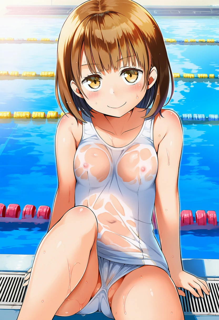 空井めるは水着が透けていることに気づかない