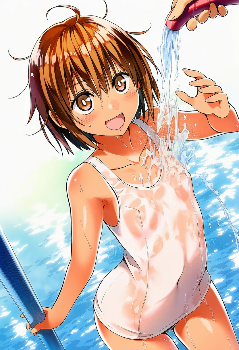 神代あかねは水をかけられて楽しそう