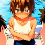 神代あかねは男の子水着でおっぱい丸出しで男の子に囲まれてる