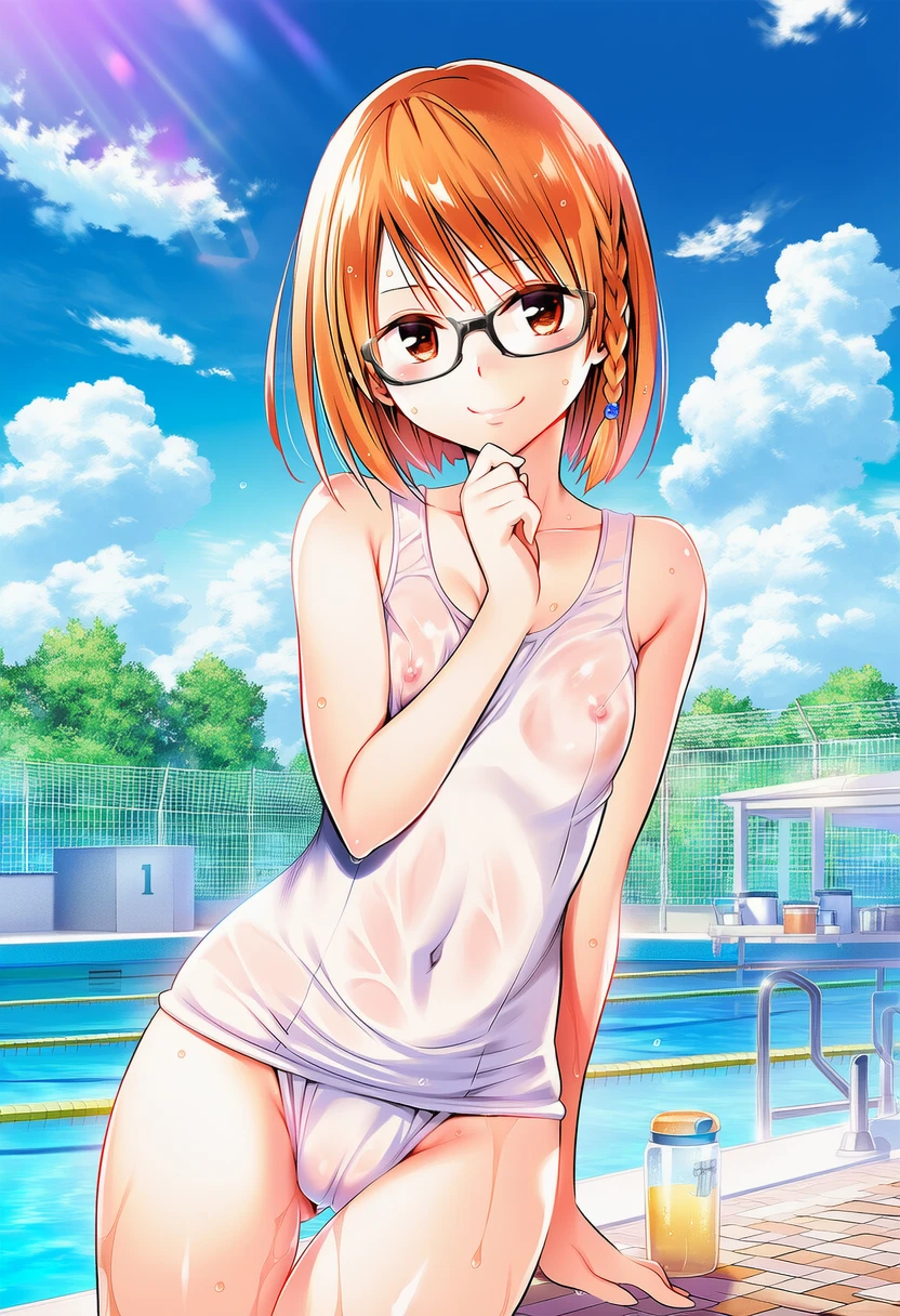 硯谷しずくは水着が透けていることに気づかない