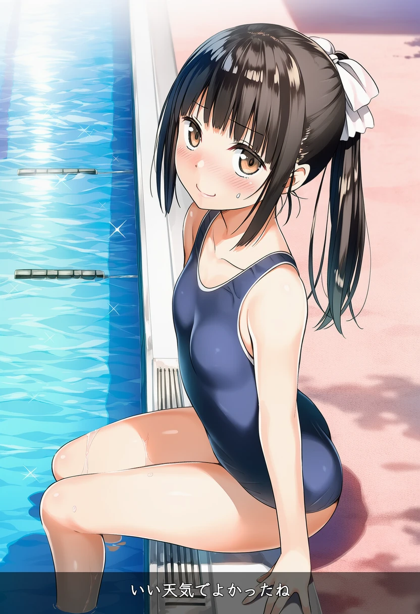 幼馴染のポニテ女子とプールであそぼ！
