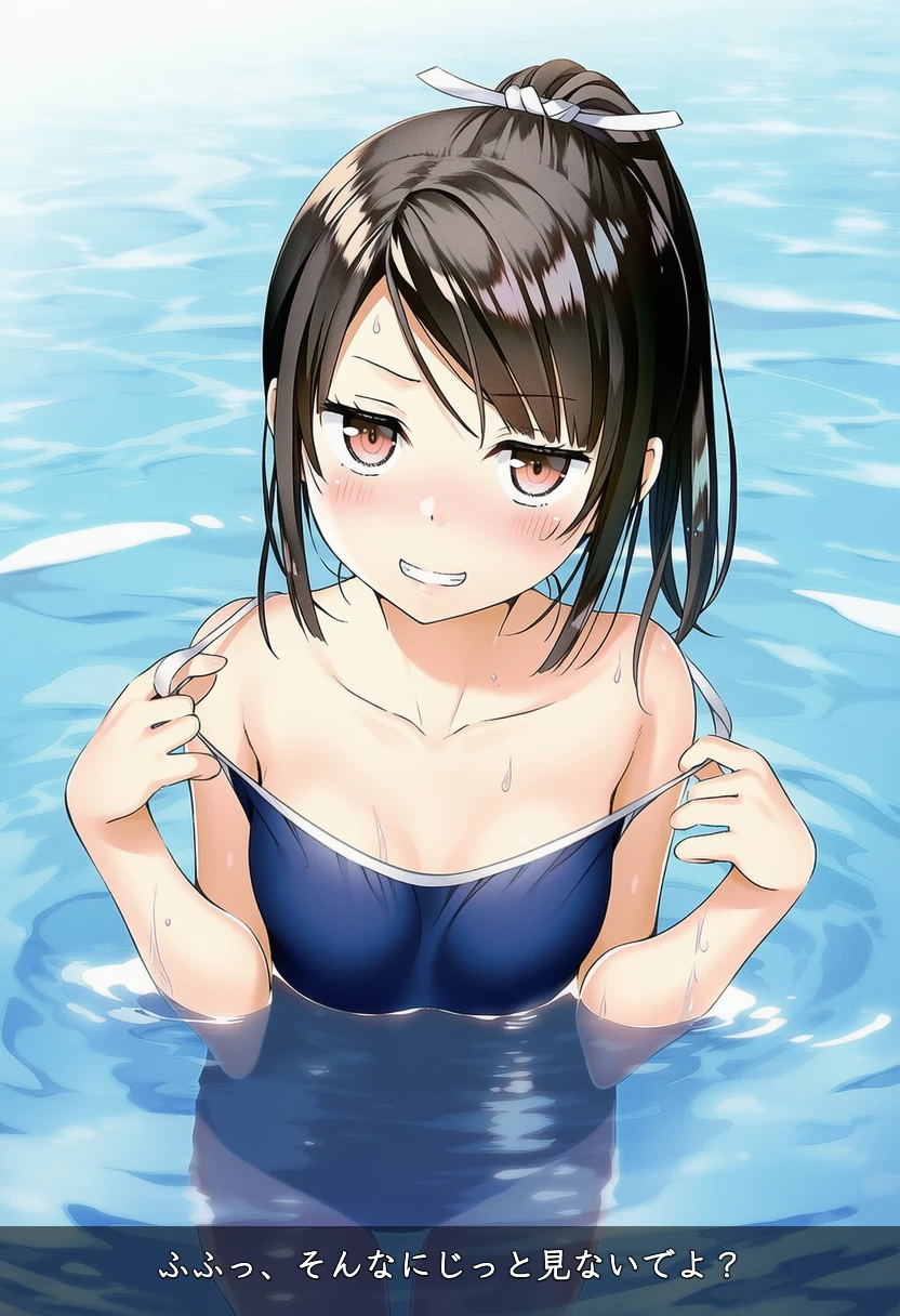 谷口みつきはプールで挑発的なポーズ
