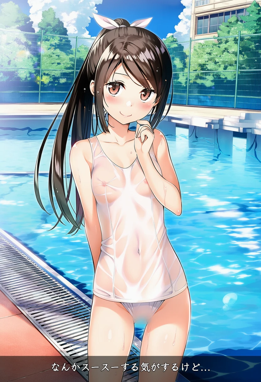 谷口みつきは水着が透けていることに気づかない