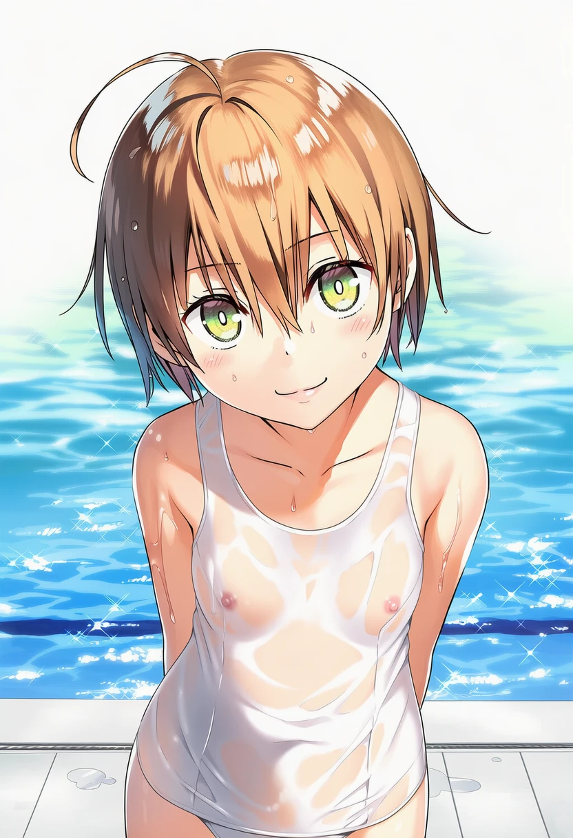 日向寺りりは水着が透けていることに気づかない
