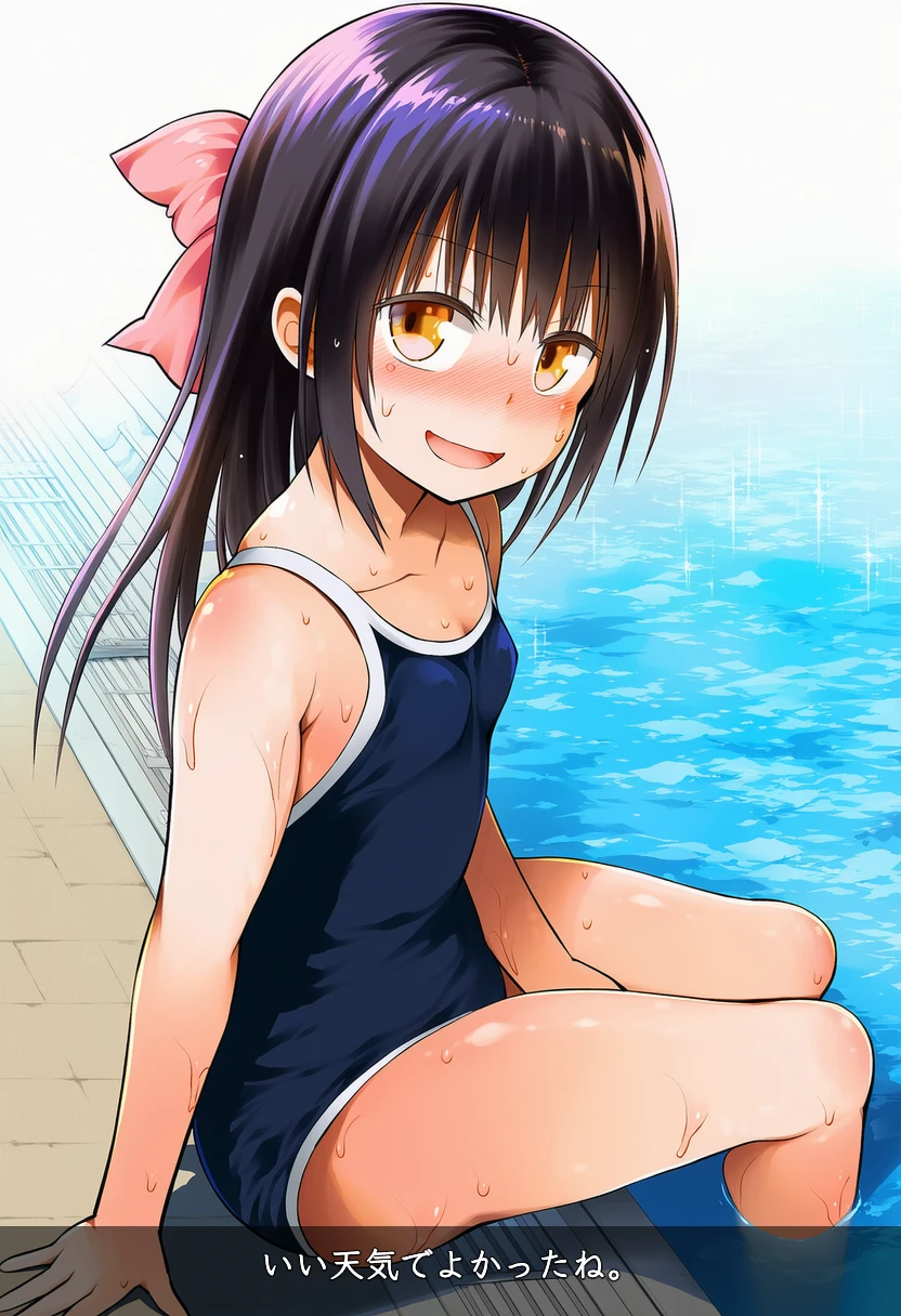 プールでこよりちゃんの水着ショー開催