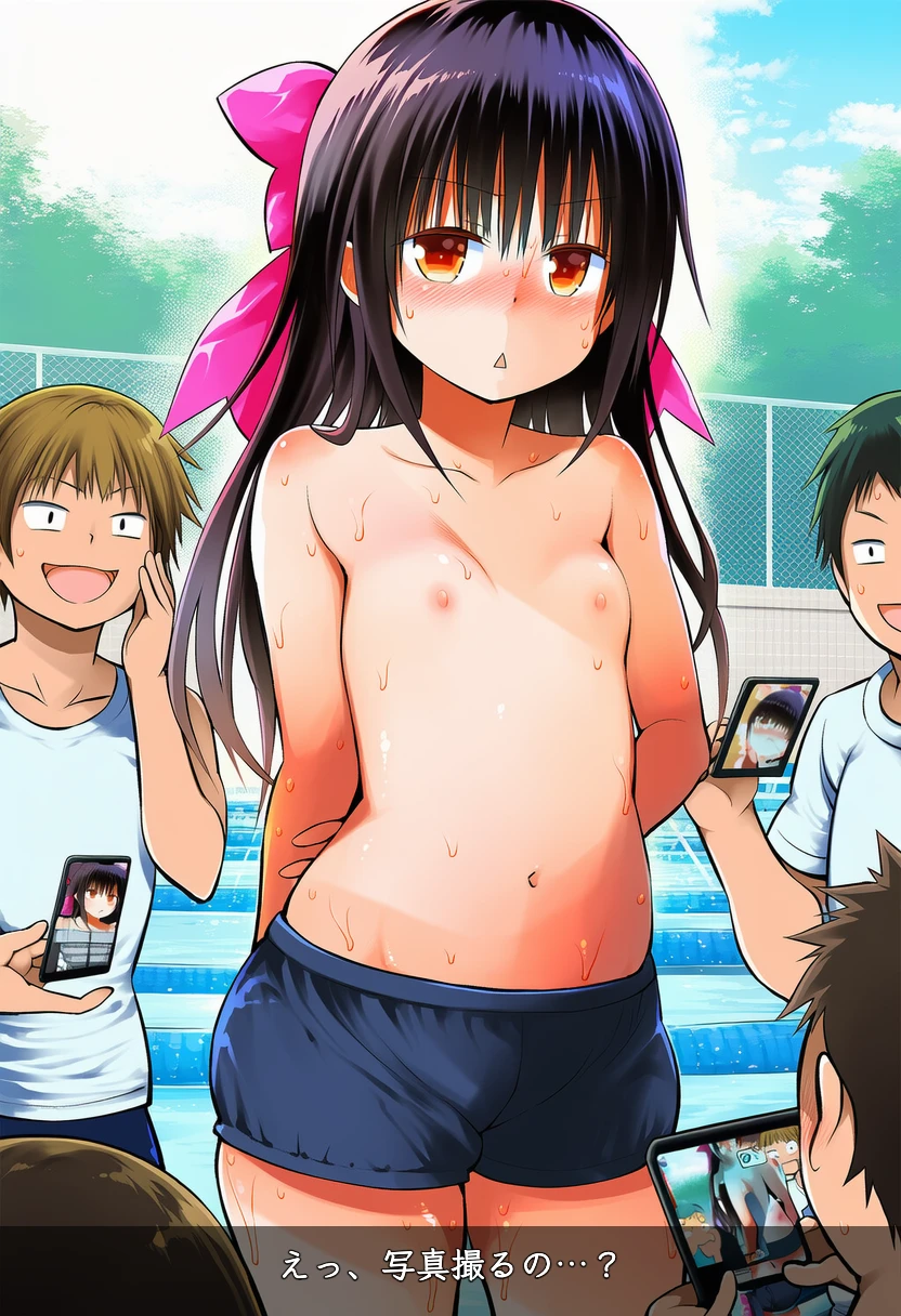 波多野こよりは男の子水着のまま撮影されてる