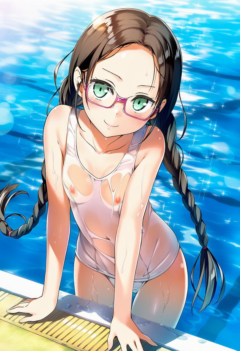 夜月たかねは水着が透けていることに気づかない