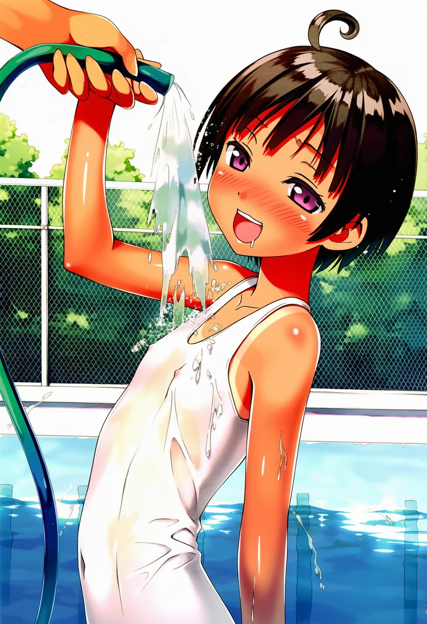 中川なおこは水をかけられて楽しそう