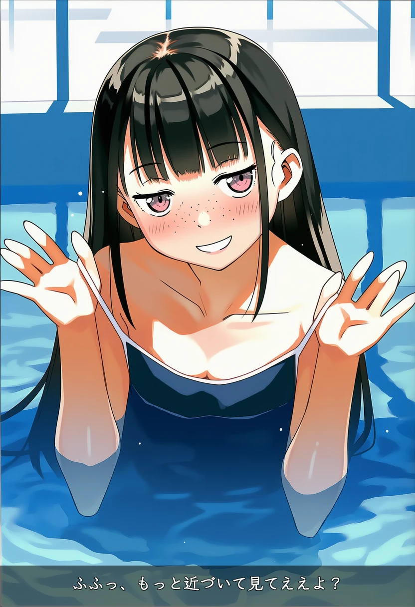 マキはプールで挑発的なポーズ