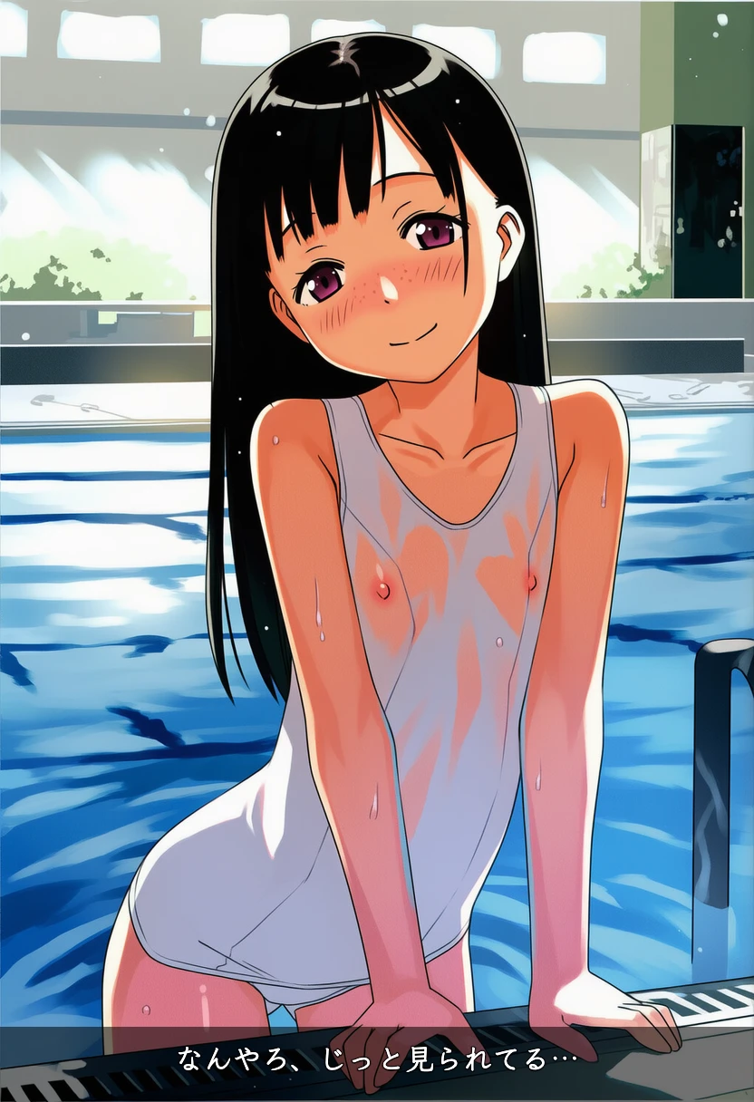 マキは水着が透けていることに気づかない