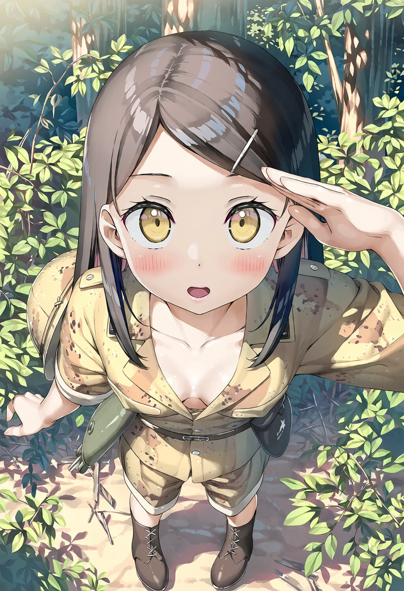 五月女さなは軍服姿